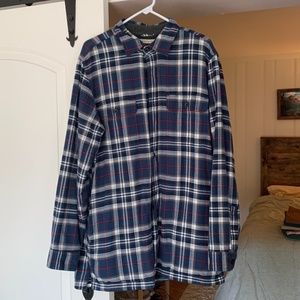 LL BEAN FLEECE LINED BUTTON DOWN